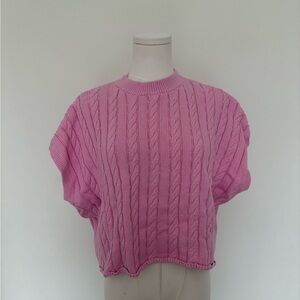 Olivaceous Soft Pink Knit Sweater